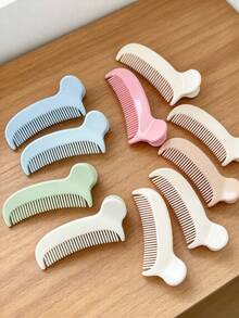 12/6/2pcs Macaron Color Minimalist Cute Quirky Hair Combs & Clips, Durable & Hair-, Basic Sweet Cute Hair Accessories For Women And Girls, Suitable For Daily, School, Party, Makeup, Vacation - Multicolor - View 6