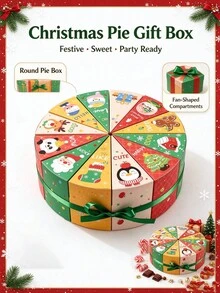 Christmas Advent Calendar Gift Box , Triangular Empty Advent Calendar Gift Box, Small Ornament Gift Box - Comes With Ribbon And Number Stickers, Surprise Party Packaging Box, Suitable For Christmas - Multicolor - View 2