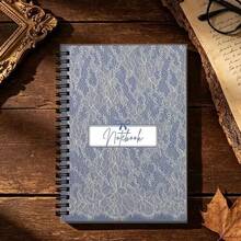 2D Flat Spiral Notebooks A5 Size 1pc Vintage Black Lace Printed Pattern Cover Spiral Coil Notebook, 100 Pages Total, Suitable For Daily Journaling, Office Notes, Class Notes, And More - Perfect Gift Choice, Artistic Cover Design, Multifunctional - 1 Pack (50 Sheets, 100 Pages) - View 12