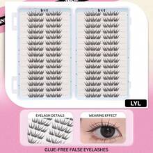 30 Rows Manga/Fairy/Korean Girl Group Glue-Free Single Cluster Eyelashes, DIY Lightweight Eyelash Clusters - C - View 7