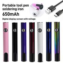 510 Thread Battery Soldering Iron, 650mAh High Capacity Battery, Digital Display, USB-C Charging Port, Adjustable Voltage And Portable Design, Suitable For DIY And Repair Welding Outdoor And Indoor, Without Soldering Tip - Portable Tool Pen - View 3