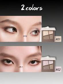 Little Ondine Modeling Highlighter & Contour 01, Palet Kontur & Highlighter 4 Warna, Hasil Akhir Matte & Shimmer, Bedak Halus & Lembut, Tahan Lama & Tidak Pudar, Dapat Dilapisi untuk Efek Pembentukan Alami, Ringan, Cocok untuk Penggunaan Sehari-hari, Hadiah - 01 - View 11