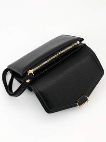 Women's Mini Handbag Wristlet, Soft PU Tri-Fold Large Capacity Multi-Function Card Holder, Exquisite Zipper Coin Purse Lightweight Clutch - Multicolor - View 5