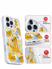 MINISO Genuine Phone Case, A White Frame Transparent Back Magnetic Phone Case Compatible With Iphone 18 18Pro 18ProMax Antislip, Holiday Gift For Android Series Galaxy S22 S23 S24 S25 S26 Compatible With Apple 17 17Air 7Pro 17ProMax 11 12 13 14 15 16Pro 16ProMax 1Plus 15Plus 16Plus 16Pro 16ProMax XR - White - View 3