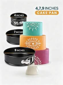 Molde para pasteles de acero inoxidable, bandeja para pasteles, sartén para hornear pasteles - Estilo redondo - Ver 2