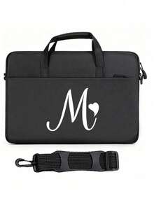Printed With Letter Patterns Laptop Shoulder Bag. This Portable Laptop Bag Is Specifically Designed For Women, Featuring A Built-In Cable Storage Compartment And Protective Inner Lining; Suitable For 13–13.6 Inch, 14–15 Inch And 15.6–16 Inch Laptops. It Is An Ideal Gift For Family, Friends, Classmates, Colleagues, Teachers And Also A Perfect Holiday Gift - Multicolor - View 16