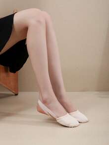 Light Pink Elastic Fabric Ballet Half-Sole Dance Shoes, Artistic Gymnastics Classical Yoga Dance Shoes - Baby Pink - View 4