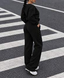Women Sweatpants - Black - View 2