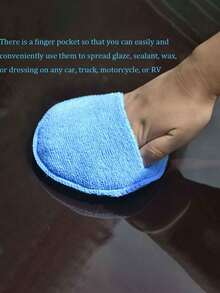 1PC Car Waxing Glove, Car Polishing & Maintenance Glove, Coating & Gloss Application Sponge Cover - A - View 4