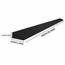 1PC 90CM/35.43IN PVC Floor Transition Strip, Robot Vacuum Ramp Assistant, Self-Adhesive Flexible Anti-Slip Ramp Pad, Carpet And Floor Height Difference Connector, Doorway Floor Connection Strip - A - View 2