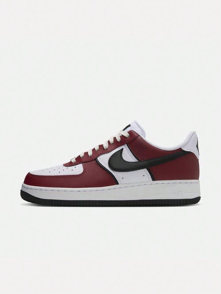 Nike Men's AIR FORCE 1 '07 LV8 SPORT Low-Top Casual Sports Shoes IQ0187-600 - Red and White - View 1