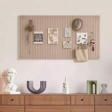 1pc No-Drill Vertical Rectangular Modern Fabric Frame Wall-Mounted Felt Board, Photo Wall, Bulletin Board, Memo Board, DIY Craft, Detachable Cork Board, Wall Decor, Room Decor, Wall Storage, Bedroom, Living Room, Office, Classroom, Home Decor - Multicolor - View 8