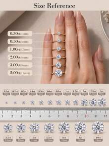 1pc Moissanite Ring, Exquisite 1ct Snowflake Flower Ring, Suitable For Women's Party And Daily Wear - Snowflake Moissanite Ring - 1CT - View 7