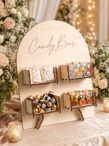 1 Set Wooden Candy Display Stand, Birthday Party Candy Rack, Wedding Decoration Dessert Stand, Bridal Shower Donut Rack, Dessert Table Decoration Dessert Display Stand, Wooden Lollipop Display Rack, Chocolate Rack, Baby Shower Cake Stand, Cupcake Rack, Anniversary Decoration Food Display Stand, Birthday Party Table Centerpiece Decoration, Party Dessert Storage Rack, Kitchen Cooking Rack, Birthday Party Supplies, Party Gift Rack, Birthday Gift, Home Decor, Room Decor, Party Favors - Wood Color - View 7