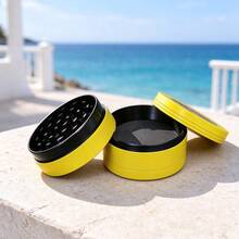 1pc Cartoon Dog Print Grinder, Bright Yellow Shell Portable Design, Niche Creative Smoking Accessory - View 6