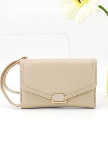 Women's Mini Handbag Wristlet, Soft PU Tri-Fold Large Capacity Multi-Function Card Holder, Exquisite Zipper Coin Purse Lightweight Clutch - Multicolor - View 10