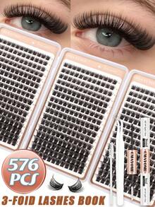 CMAYOME 200/384pcs Individual Curl Eyelash Extension Kit, D Curl 10-16mm Mixed Style, DIY Eyelash Extension Set Includes Natural, Delicate, Voluminous, Long-Lasting Lashes, Glue, Sealer And Tweezers, Suitable For Beginners Daily, Party, Music Festival Use - Multicolor - View 20