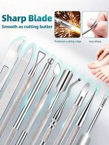 7/6/3Pcs Stainless Steel Cuticle Nipper Manicure Pedicure Set, Professional Nail Cuticle Remover Tools Kit, Sharp Cuticle Cutter Nail File For Nail Art, Home & Salon Nail Grooming Tools - Silver - View 5