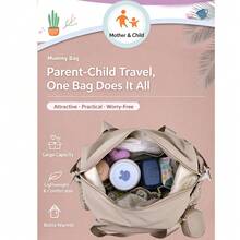 1pc Multi-Functional Compartment Mommy Bag, Hanging Bag, Handbag, Shoulder Bag, Cosmetic Bag, Portable Maternity & Baby Bottle, Diaper Pad, Organizer Bag, Christmas Gift - Multicolor - View 7