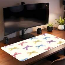 Large Extended Gaming Mouse Pad With Colorful Bow Pattern, Non-Slip Rubber Base, Stitched Edges, Keyboard And Mouse Pad, Suitable For Office, Home, Gaming, Study, Perfect Gift For Friends, Teenagers, Gamers - View 9