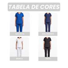 Pijama Cirúrgico Masculino Conjunto Premium Scrub Hospitalar Privativo Confortável Oxford  Todos    Solto - Branco - Visão 8