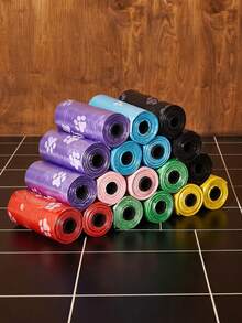 750/600/450/300/150pcs Leak-Proof Dog Waste Bags, Portable Pet Poop & Car Trash Can Replacement Bags - Multicolor - View 2