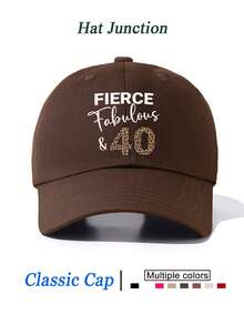 1pc Wild Leopard Print Pattern Fashion Baseball Cap For Women, 40th Birthday Gift Hat, Adjustable Classic Fashion Baseball Cap, All-Season - A - View 6