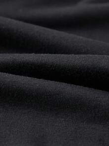1pc Women's 2-In-1 Faux Layered Fitness Leggings With Phone Pocket, Quick-Dry Elastic Running Training Sports Pants, All Season - Black - View 10