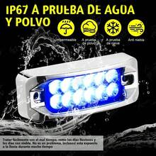 6 Piezas De Plafón Lateral LED Rectangular 12 LED 12-24V, Luz Fija Y Estroboscópica Para Camión, Remolque Y Vehículos De Trabajo, Señalización Exterior - A - Ver 11
