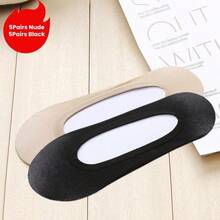 1/3/5/10/15 Pairs Pure Black/Nude Breathable Short Socks, Low-Cut Invisible Boat Socks - Multicolor - View 17