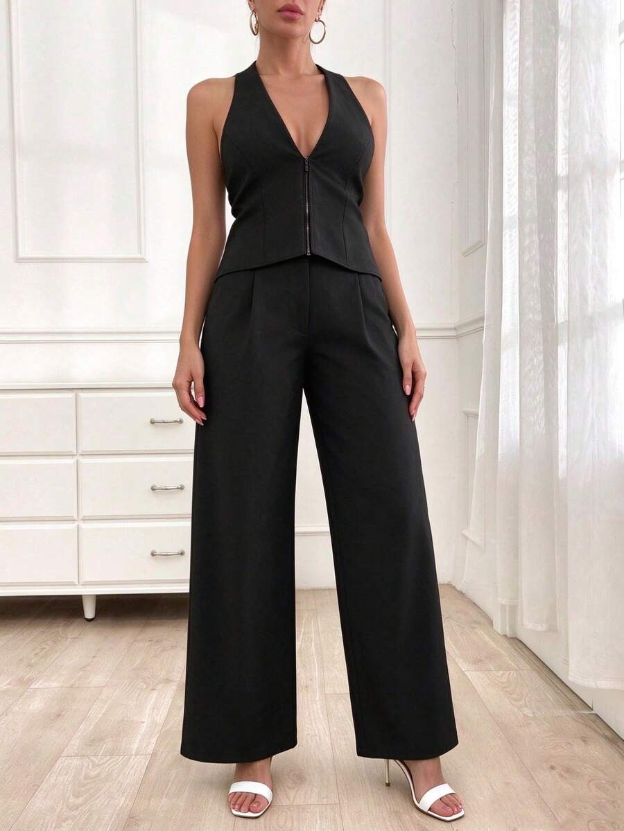 Women Two-Piece Outfits - Black - View 1