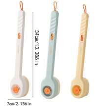 2pcs/1pc Long Handle Liquid Storage Bath Brush, Push-Style Body Exfoliating Shower Brush, Soft Bristle Back Cleaning Brush For Bathroom Self-Cleaning - Multicolor - View 10