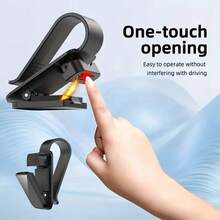 Car Sun Visor Fashion Glasses Holder Clip, Secure Glasses Hook, Card & Ticket Organizer Clip, Car Interior Storage Clip, Car Decor Accessory - A - View 6