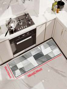 1 Pc Geometry Pattern Kitchen Mat, 3.5 Mm Soft Rubber That Is Easy To Clean. Suitable For Corridors, Bathrooms, Living Rooms, Outdoor Door Mats, And Toilets. Useable Throughout The Year And For Various Holidays. - Multicolor - View 12