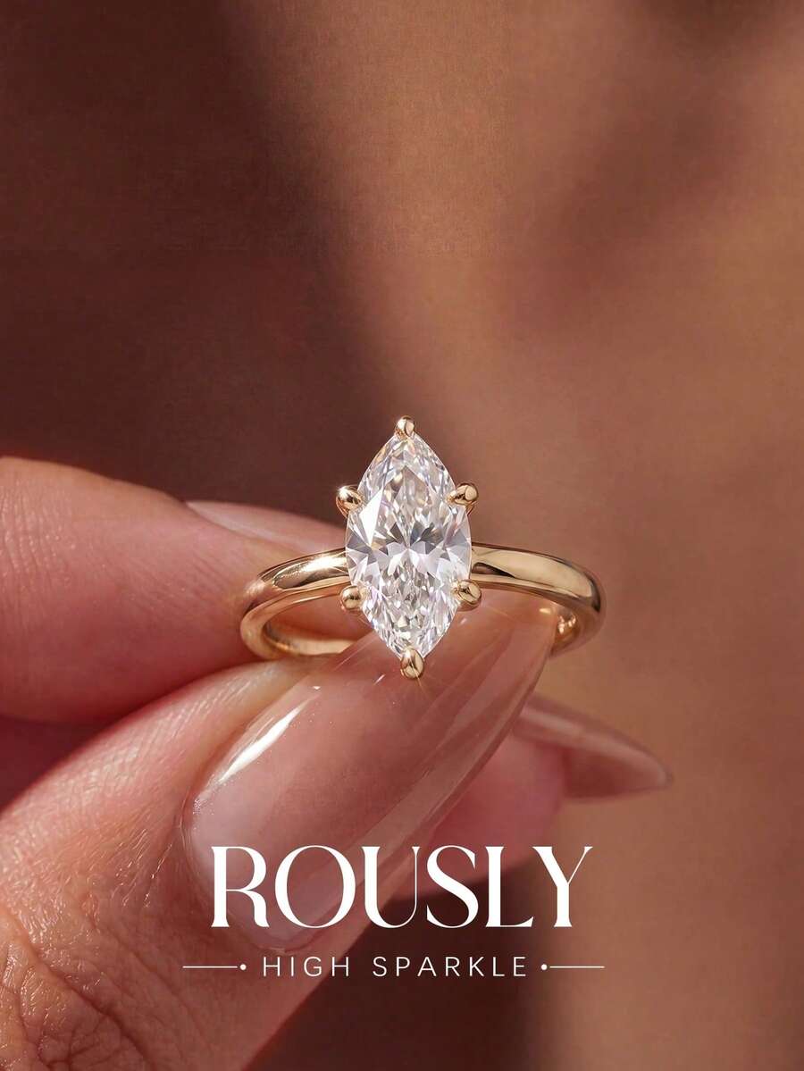 1-2-3 Carat Sparkling Oval Diamond Engagement Ring/Wedding Ring, Women's Promise Ring/Eternity Ring, Exquisite Jewelry Gift