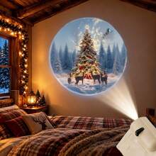 Atmosphere Christmas Tree LED Projector Light, Can Project Images On Bedroom Walls Or Ceiling, Suitable For Christmas Party Decoration, Birthday Gift And Valentine's Day Gift - Khaki - View 7