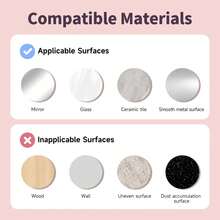 40pcs Double-Sided Suction Cup Phone Holder, 24 Suction Cups Per Side, Detachable, Waterproof, 360° Rotating, Suitable For Bathroom Walls, Glass Mirrors, Vanity And Other Smooth Surfaces (Not Suitable For Rough Walls), Compatible With All Smartphones - Multicolor - View 7