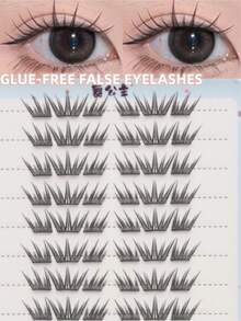 30 Rows Manga/Fairy/Korean Girl Group Glue-Free Single Cluster Eyelashes, DIY Lightweight Eyelash Clusters - C - View 2