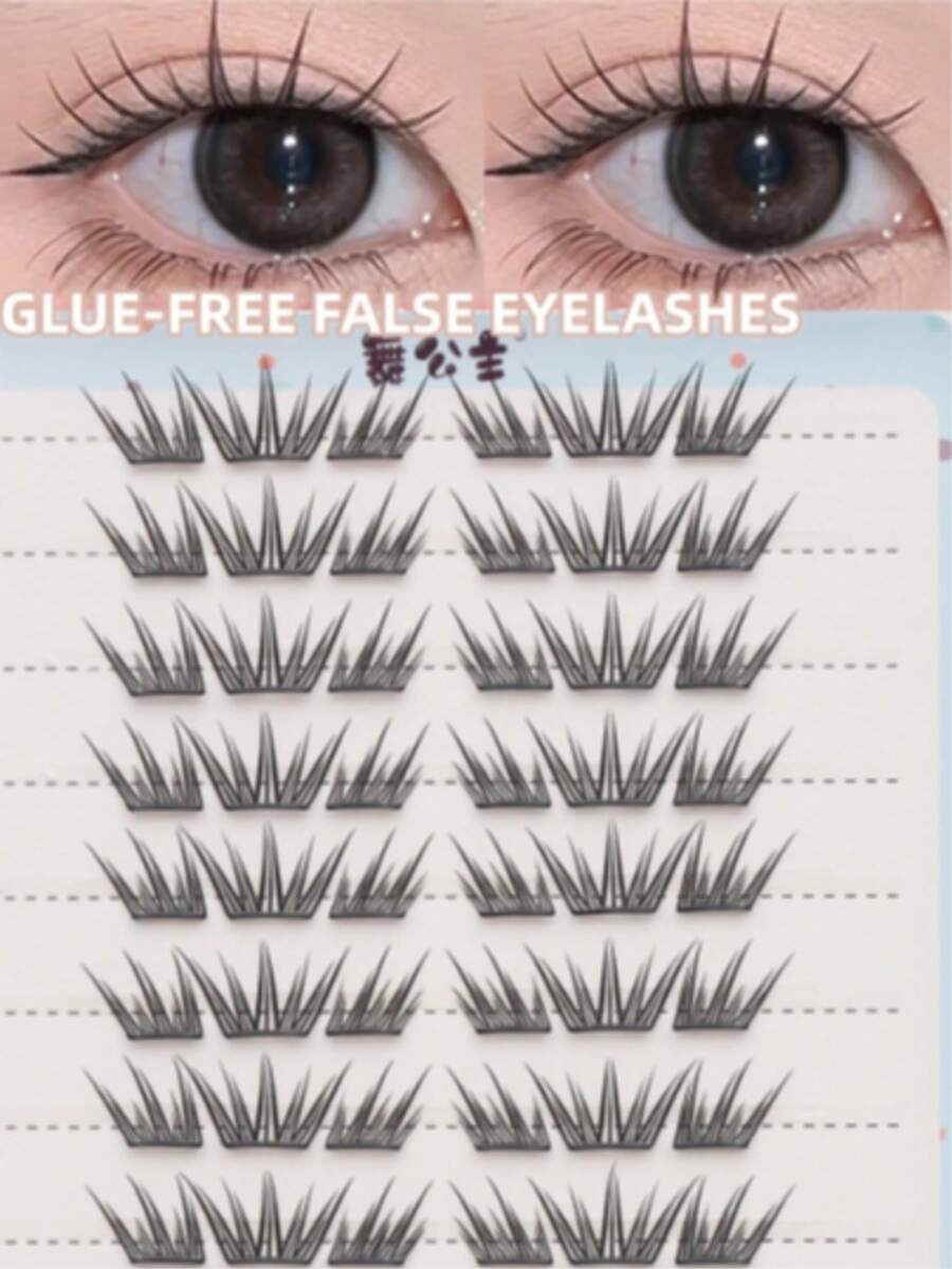 30 Rows Manga/Fairy/Korean Girl Group Glue-Free Single Cluster Eyelashes, DIY Lightweight Eyelash Clusters