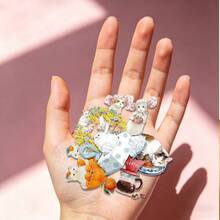 50PCS Creative Cat Theme Stickers, PET Material, Creatively Simple And Artistic, Perfect For Decorating Journals, Phone Cases, Notebooks, Sketchbooks, And Other Stationery. - Multicolor - View 6
