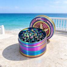 1pc 52mm Colorful Insect Design 4-Layer Zinc Alloy Metal Herb Grinder, Smoking Accessory Crusher - Colorful - View 12