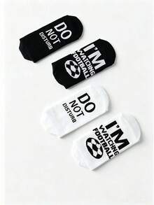 2/3 Pasang Kaos Kaki Setengah Betis dengan Slogan Sepak Bola Lucu, Kaos Kaki Lucu Eksklusif untuk Penggemar Sepak Bola Unisex - MultiWarna - View 4