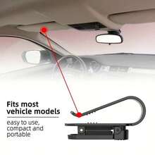 Car Sun Visor Fashion Glasses Clip Holder, Sturdy Glasses Hook, Card & Ticket Storage Clip, Car Interior Storage Clip, Car Decor Accessory - A - View 7