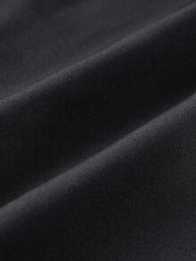 1pc Women's 2-In-1 Faux Layered Fitness Leggings With Phone Pocket, Quick-Dry Elastic Running Training Sports Pants, All Season - Black - View 8
