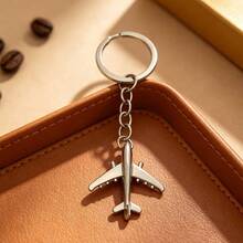 Mini Airplane Metal Car Key Chain, 3D Realistic Passenger Plane Pendant, Minimalist Aviation Theme Keychain, Bag Charm Creative Small Gift - Model Airplane - View 8