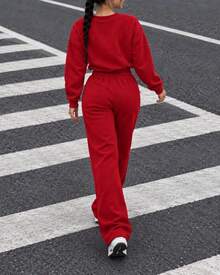 Women Sweatpants - Red - View 4
