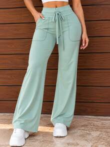 Women Pants - Mint Green - View 1