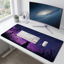 Meteor Style Gaming Mat Mouse Pad For Gaming Office Home Desk Mat For Office Home PC Study Desk Mat Computer Keyboard Pad Non Slip Rubber Base Smooth Surface Desk Decor Large Mousepad Gaming Mousepad Office Supplies - View 3