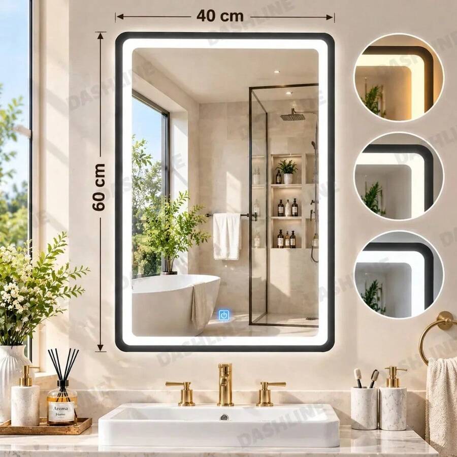 Bathroom Mirrors - Black - View 1