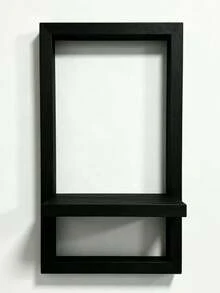Rustic Floating Wall Shelves, Vintage Wood Look Rectangular Wall Mounted Display Shelf, Space Saving Storage Rack For Plants, Candles, Photos And Decorative Items, Farmhouse Living Room Bedroom Wall Decor, Home Essentials, Autumn Winter Decor - Multicolor - View 15